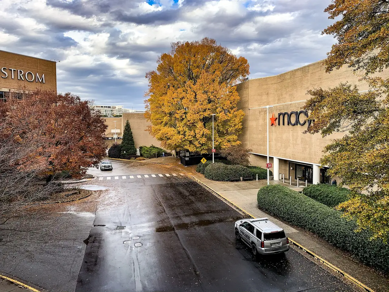 Macy's and Nordstrom department stores in the Perimeter Center shopping district near Sandy Springs