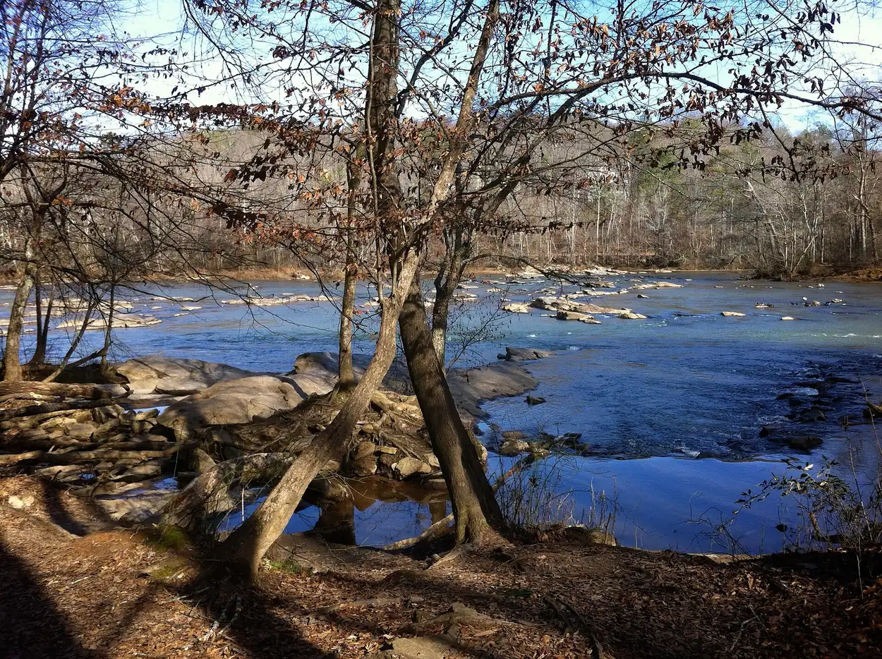 The Chattahoochee River at the Island Ford unit of the national recreation area in Sandy Springs