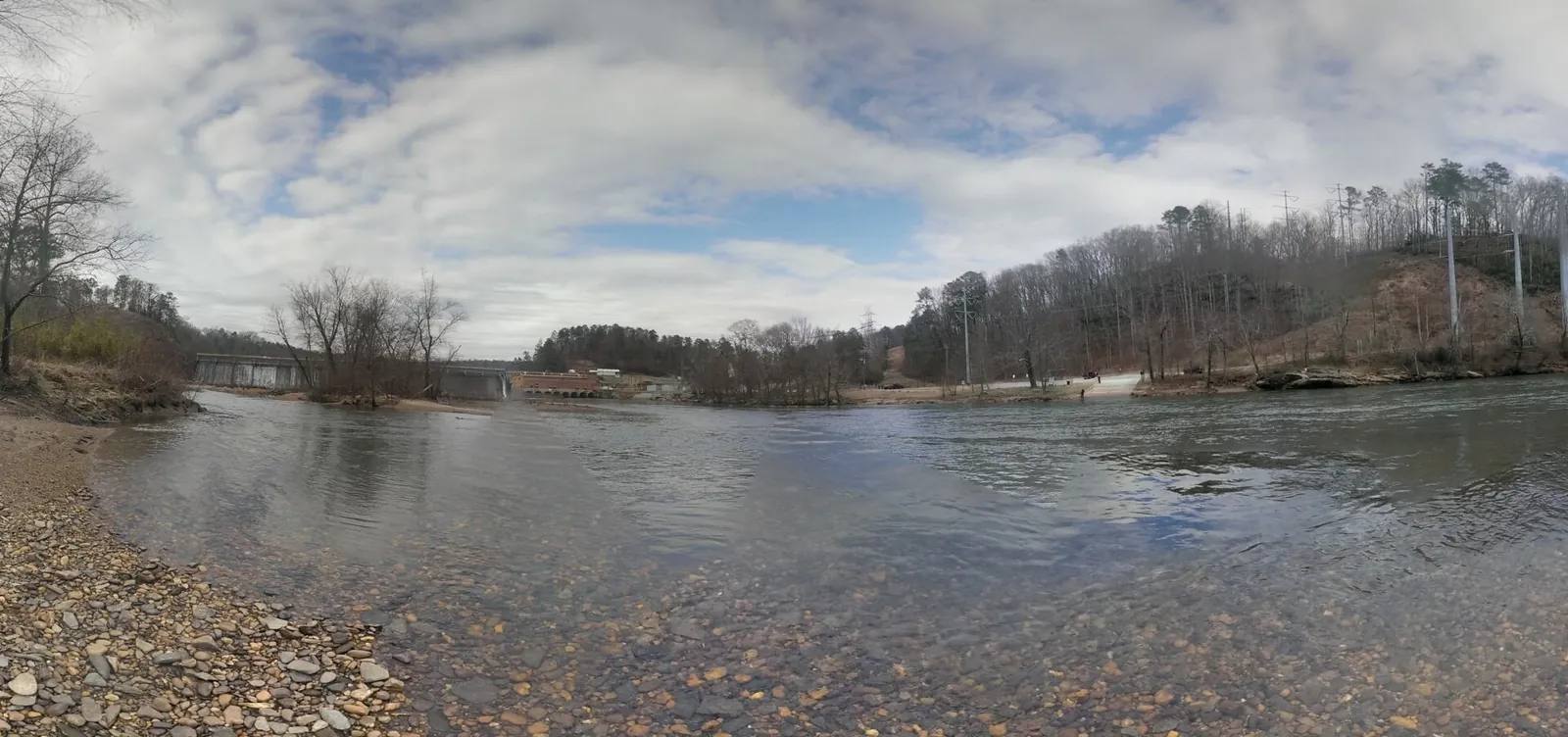 The Chattahoochee River below Morgan Falls Dam, next to the Morgan Falls Dog Park