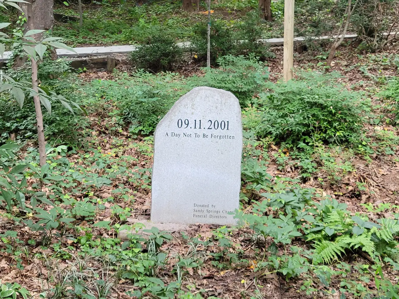 The Sept. 11 memorial at Heritage Sandy Springs, near Veterans Park and City Springs