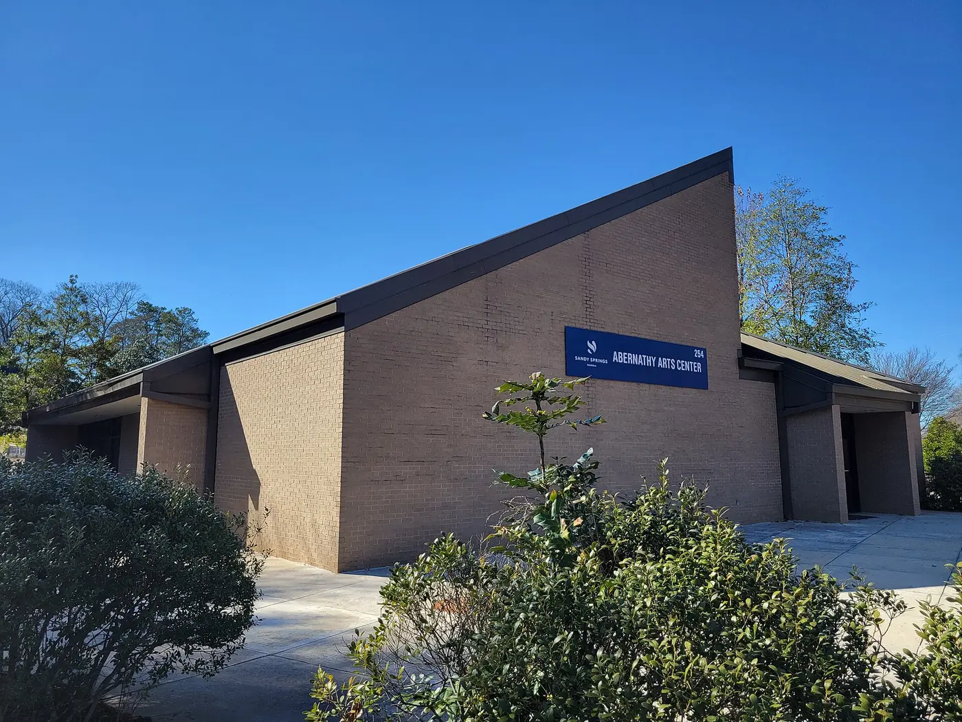 The Abernathy Arts Center, a City of Sandy Springs building on Johnson Ferry Road